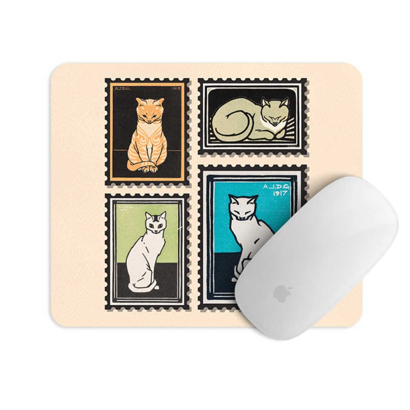 پد موس مستر پیکد طرح تمبر گربه کد PCD-MP1008 پد موس مستر پیکد طرح تمبر گربه کد PCD-MP1008