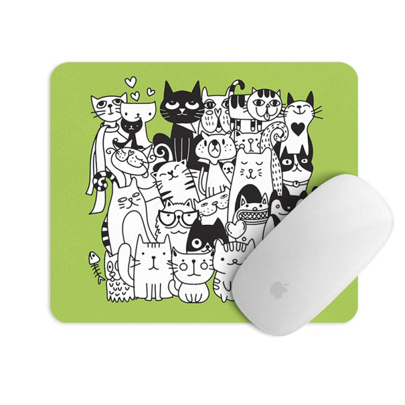 پد موس مستر پیکد طرح گربه سبز کد PCD-MP1003 پد موس مستر پیکد طرح گربه سبز کد PCD-MP1003