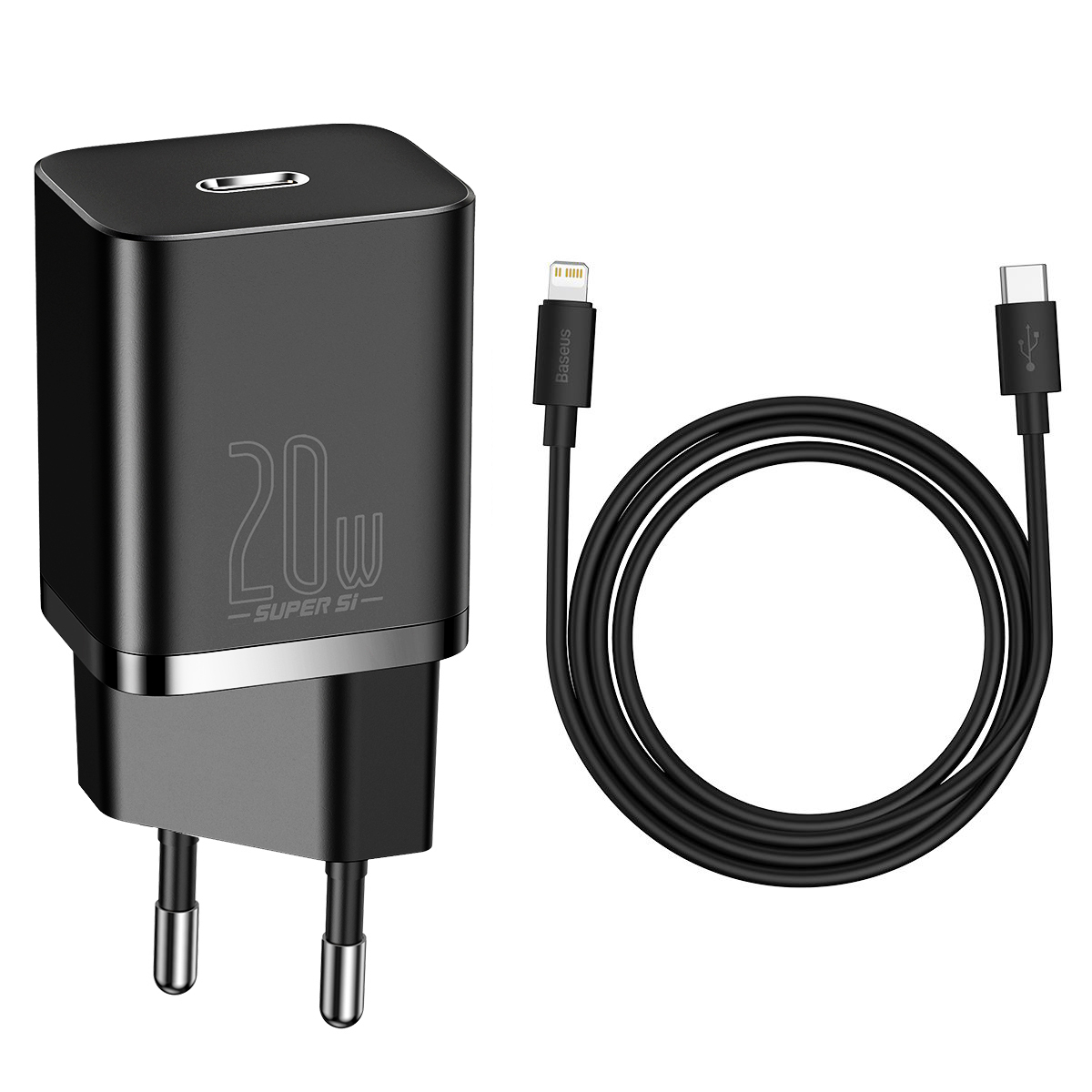 شارژر دیواری باسئوس  مدل Super Si 20W به همراه کابل تبدیل لایتنینگ شارژر دیواری باسئوس  مدل Super Si 20W به همراه کابل تبدیل لایتنینگ