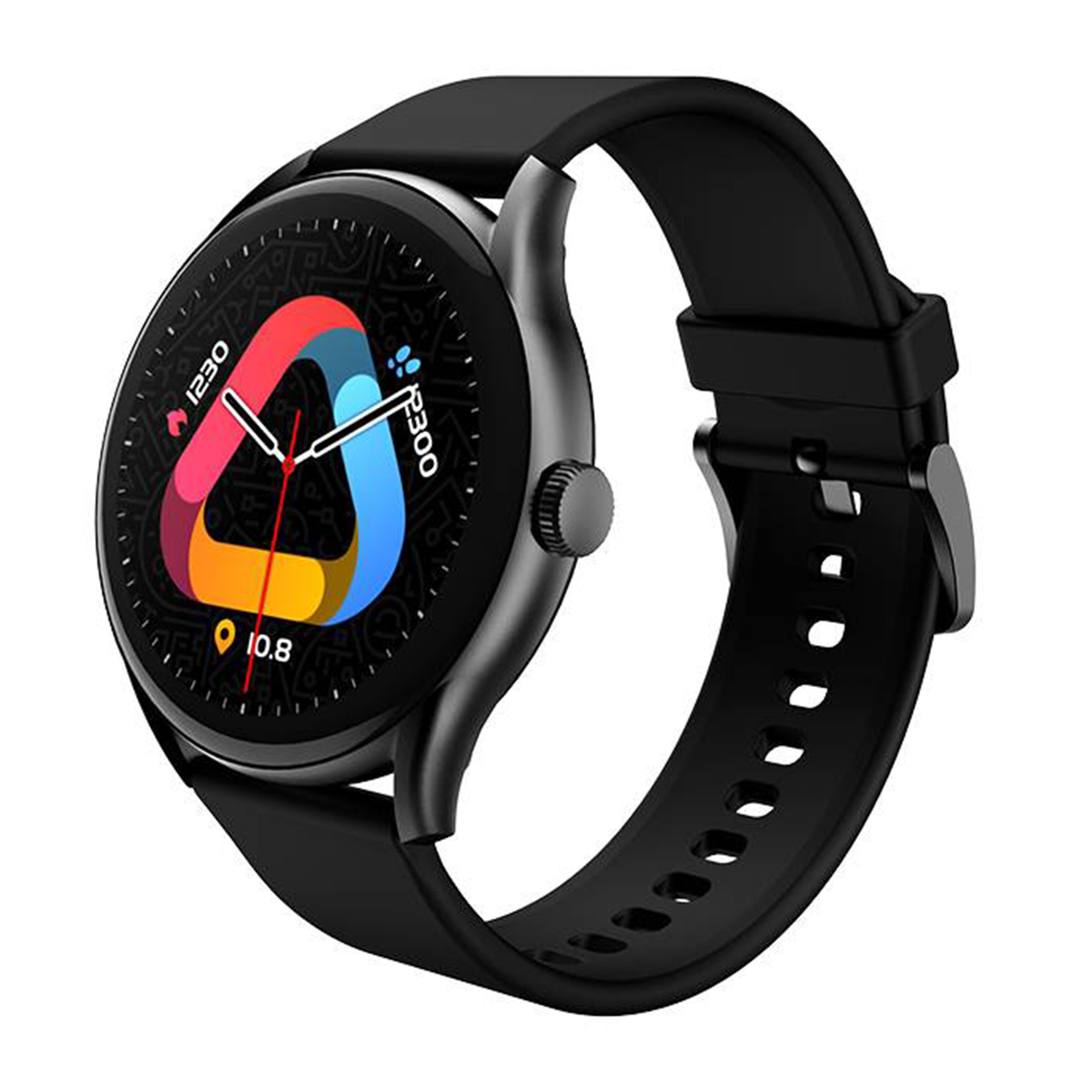 ساعت هوشمند کیو سی وای مدل GT-بدنه مشکی بند مشکی ساعت هوشمند کیو سی وای مدل GT-بدنه مشکی بند مشکی