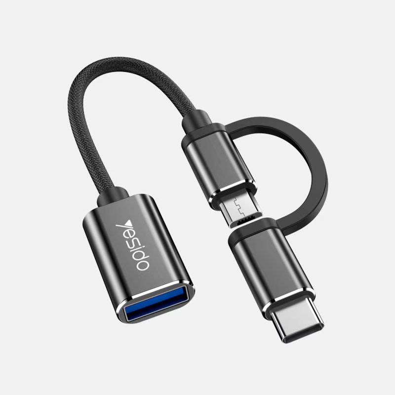 مبدل OTG microUSB/ USB-C به USB 3.0 یسیدو مدل GS02 مبدل OTG microUSB/ USB-C به USB 3.0 یسیدو مدل GS02