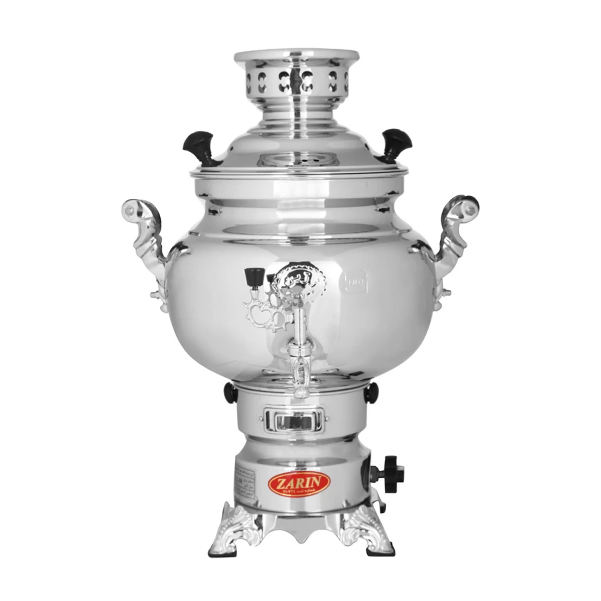 سماور گازی زرین مدل دینا کد 204 ظرفیت 6 لیتر-استیل