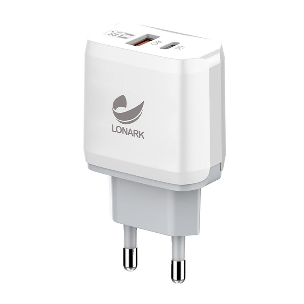 شارژ دیواری لونارک مدل LW58 توان 22.5 وات همراه با کابل تایپ سی-سفید شارژ دیواری لونارک مدل LW58 توان 22.5 وات همراه با کابل تایپ سی-سفید