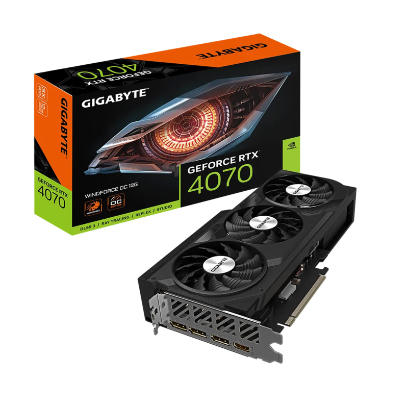 کارت گرافیک گیگابایت مدل GeForce RTX 4070 WINDFORCE OC 12G کارت گرافیک گیگابایت مدل GeForce RTX 4070 WINDFORCE OC 12G