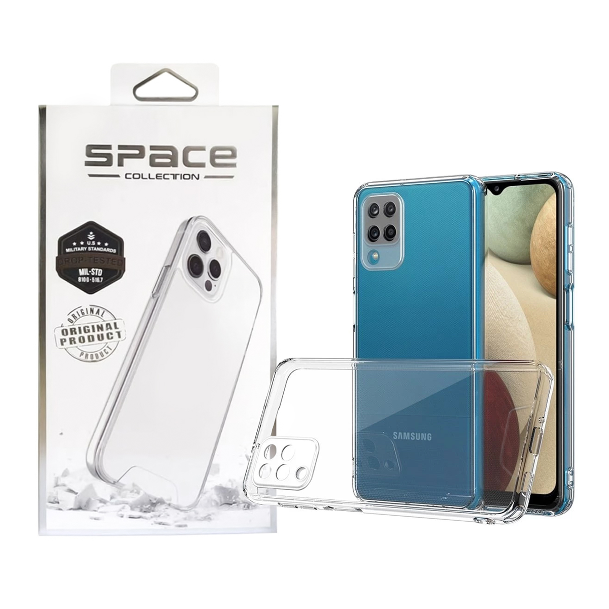 قاب گوشی سامسونگ Galaxy A12 اسپیس مدل ژله ای-بی رنگ قاب گوشی سامسونگ Galaxy A12 اسپیس مدل ژله ای-بی رنگ