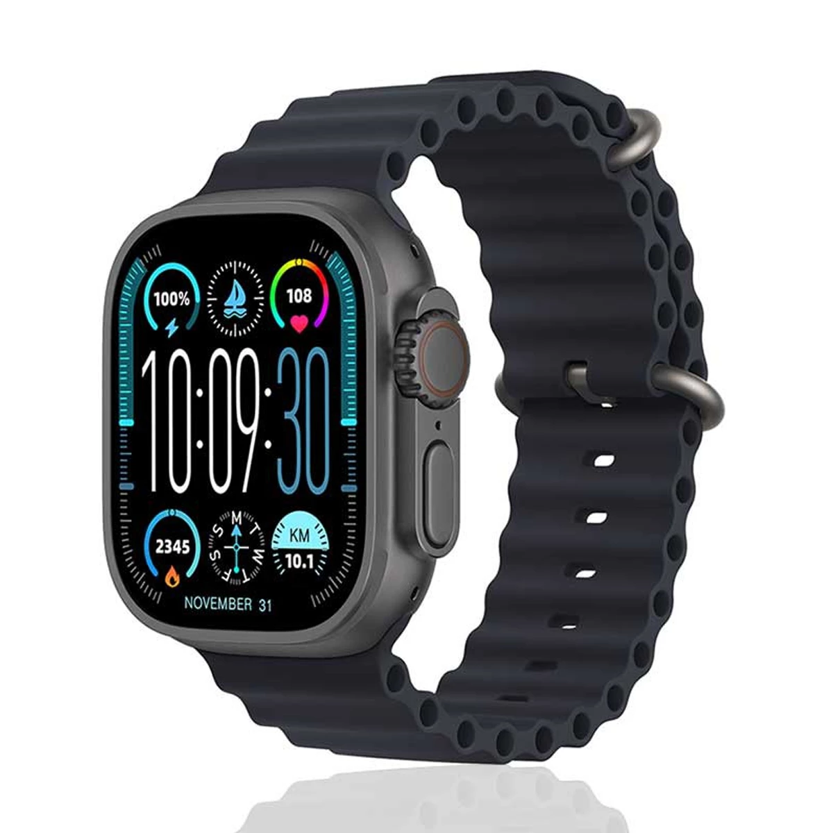 ساعت هوشمند مدل KW22 Ultra 2-بدنه تیتانیوم بند مشکی ساعت هوشمند مدل KW22 Ultra 2-بدنه تیتانیوم بند مشکی