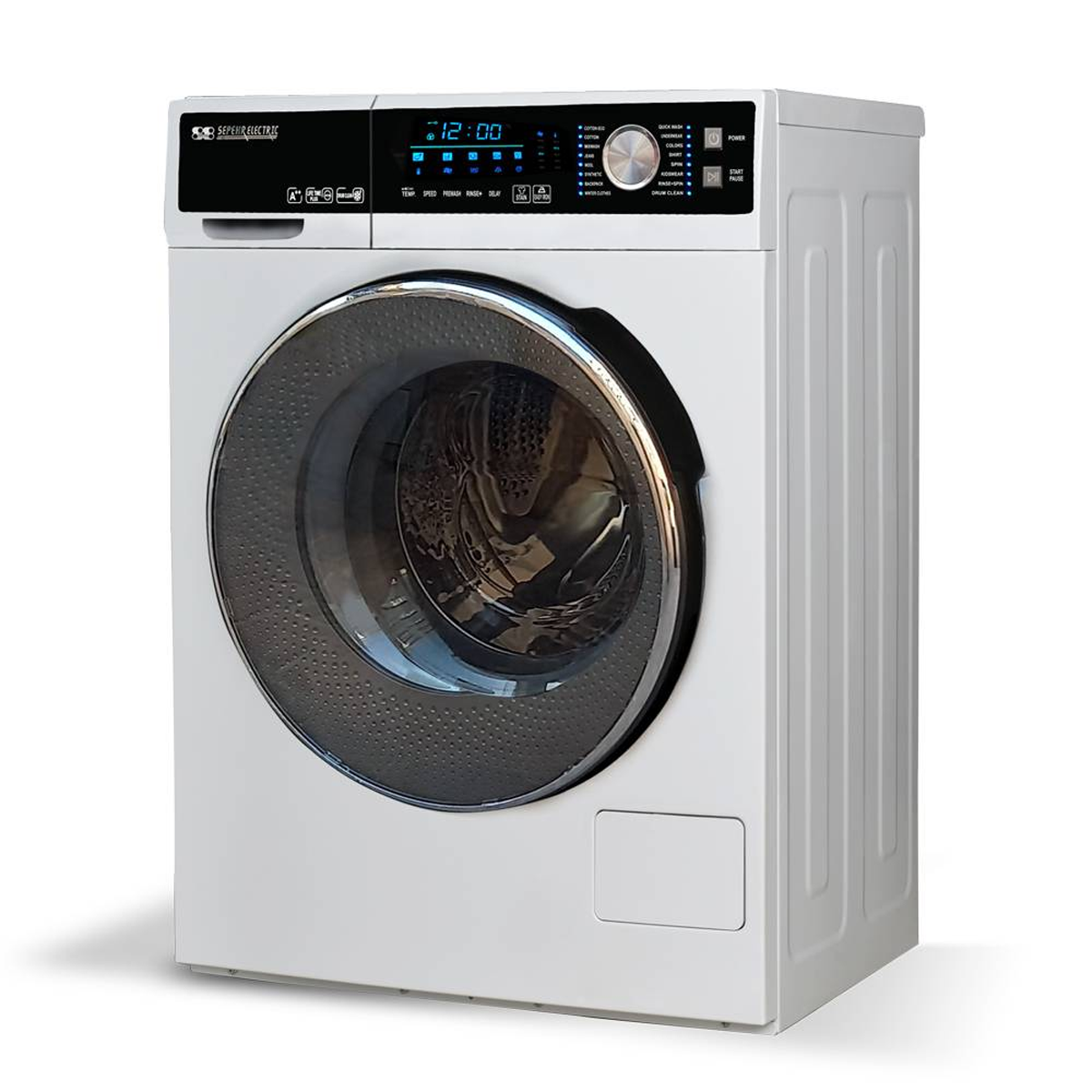 ماشین لباسشویی سپهر الکتریک 8 کیلویی مدل SE1281W ماشین لباسشویی سپهر الکتریک 8 کیلویی مدل SE1281W