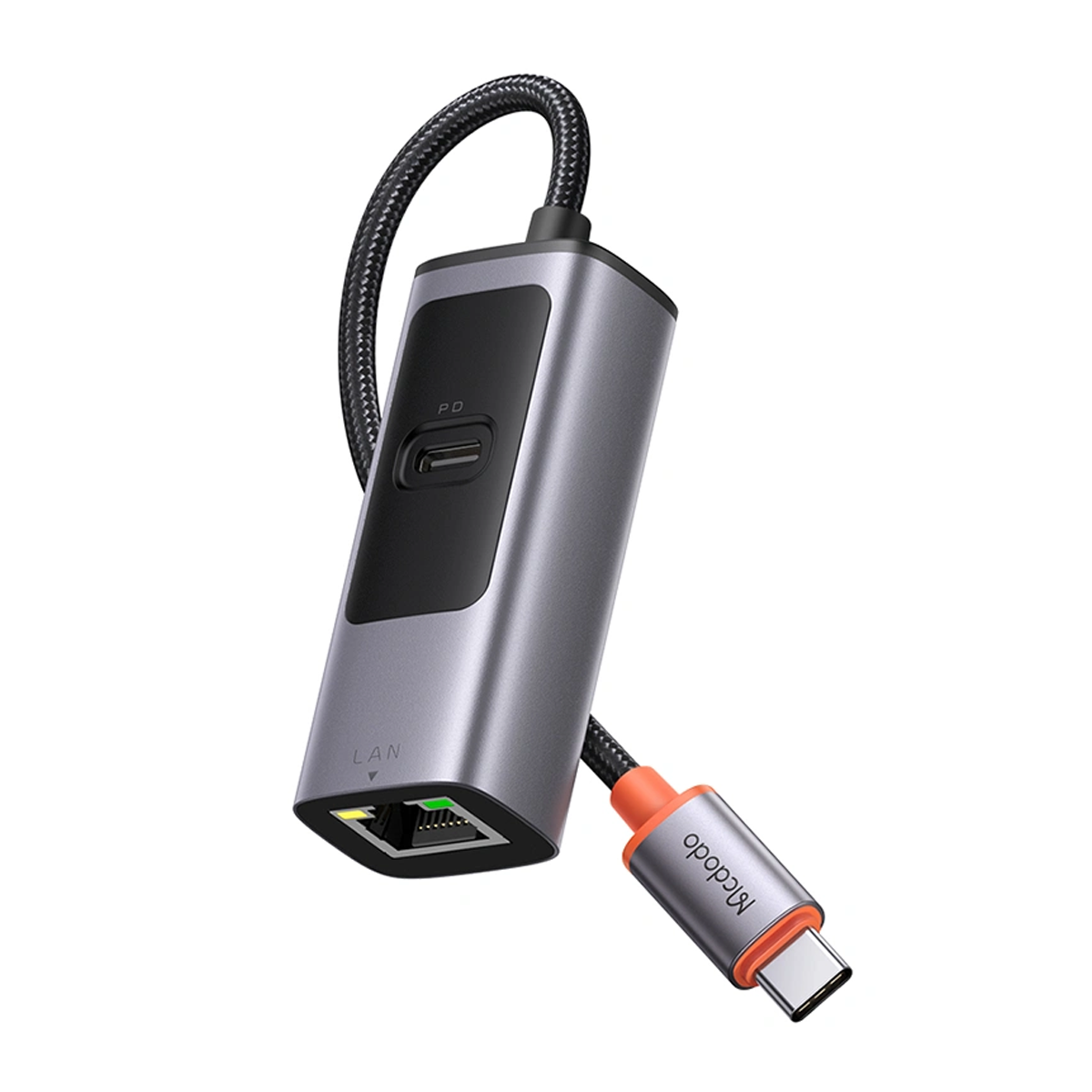 مبدل تایپ سی به LAN مک دودو مدل HU-0680-خاکستری مبدل تایپ سی به LAN مک دودو مدل HU-0680-خاکستری