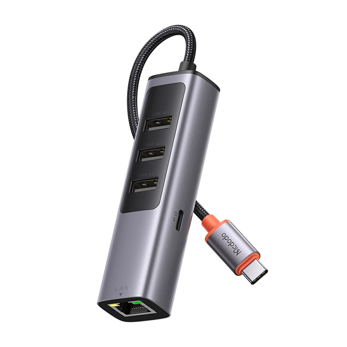 هاب USB-C مک دودو 5 پورت مدل HU-1110-خاکستری هاب USB-C مک دودو 5 پورت مدل HU-1110-خاکستری