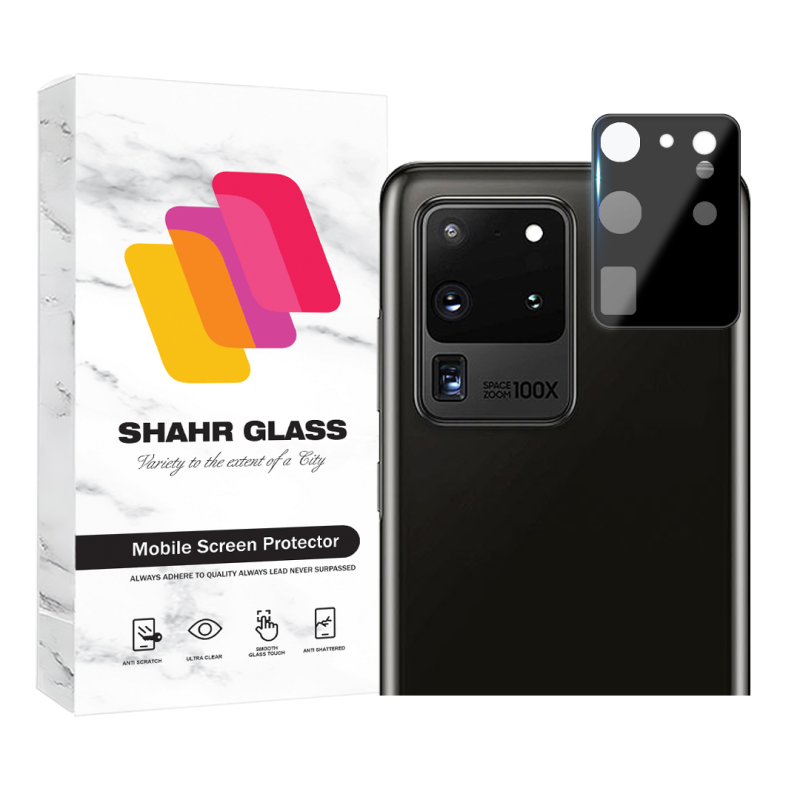 محافظ لنز دوربین فول شهر گلس مدل LENSFSH مناسب برای گوشی موبایل سامسونگ Galaxy S20 Ultra 4G / Galaxy S20 Ultra 5G  محافظ لنز دوربین فول شهر گلس مدل LENSFSH مناسب برای گوشی موبایل سامسونگ Galaxy S20 Ultra 4G / Galaxy S20 Ultra 5G