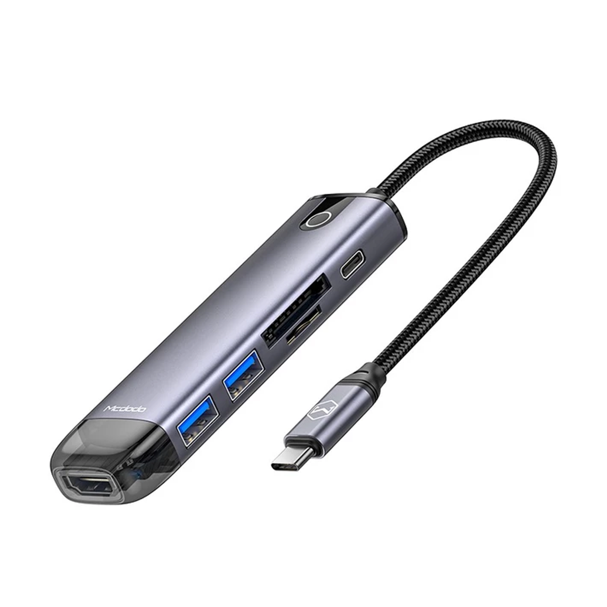 هاب USB-C مک دودو 6 پورت مدل HU-7740-خاکستری هاب USB-C مک دودو 6 پورت مدل HU-7740-خاکستری