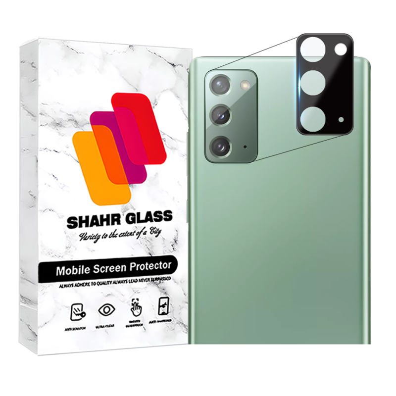 محافظ لنز دوربین فول شهر گلس مدل LENSFSH مناسب برای گوشی موبایل سامسونگ Galaxy Note 20 4G / Galaxy Note 20 5G  محافظ لنز دوربین فول شهر گلس مدل LENSFSH مناسب برای گوشی موبایل سامسونگ Galaxy Note 20 4G / Galaxy Note 20 5G