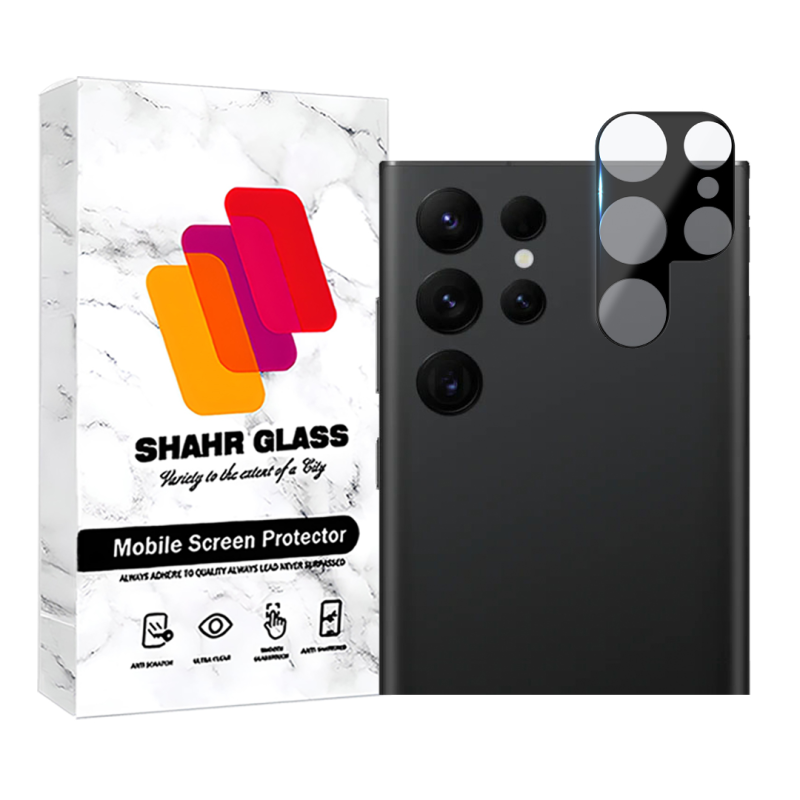 محافظ لنز دوربین فول شهر گلس مدل LENSFSH مناسب برای گوشی موبایل سامسونگ Galaxy S23 Ultra 5G  محافظ لنز دوربین فول شهر گلس مدل LENSFSH مناسب برای گوشی موبایل سامسونگ Galaxy S23 Ultra 5G