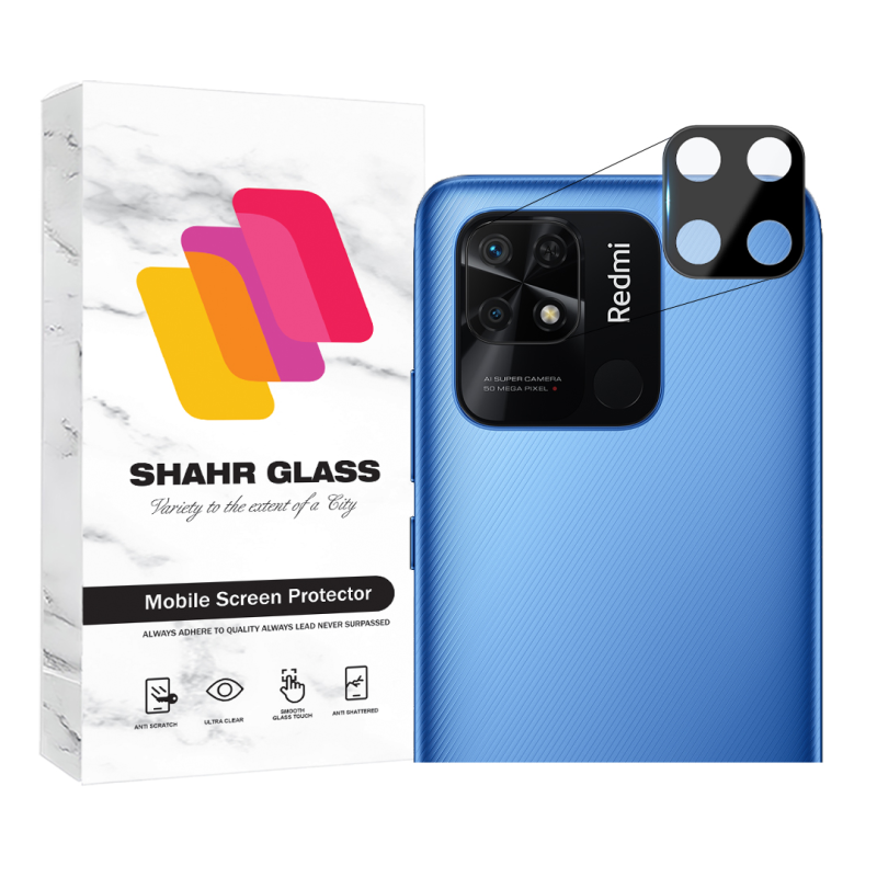 محافظ لنز دوربین فول شهر گلس مدل LENSFSH مناسب برای گوشی موبایل شیائومی Redmi 10C / Redmi 10 Power / Poco C40  محافظ لنز دوربین فول شهر گلس مدل LENSFSH مناسب برای گوشی موبایل شیائومی Redmi 10C / Redmi 10 Power / Poco C40