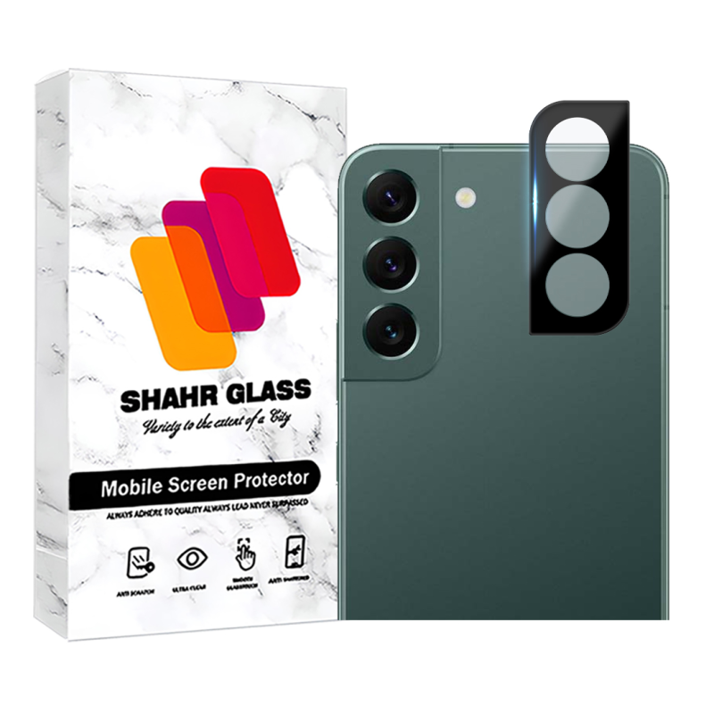 محافظ لنز دوربین فول شهر گلس مدل LENSFSH مناسب برای گوشی موبایل سامسونگ Galaxy S22 Plus 5G  محافظ لنز دوربین فول شهر گلس مدل LENSFSH مناسب برای گوشی موبایل سامسونگ Galaxy S22 Plus 5G