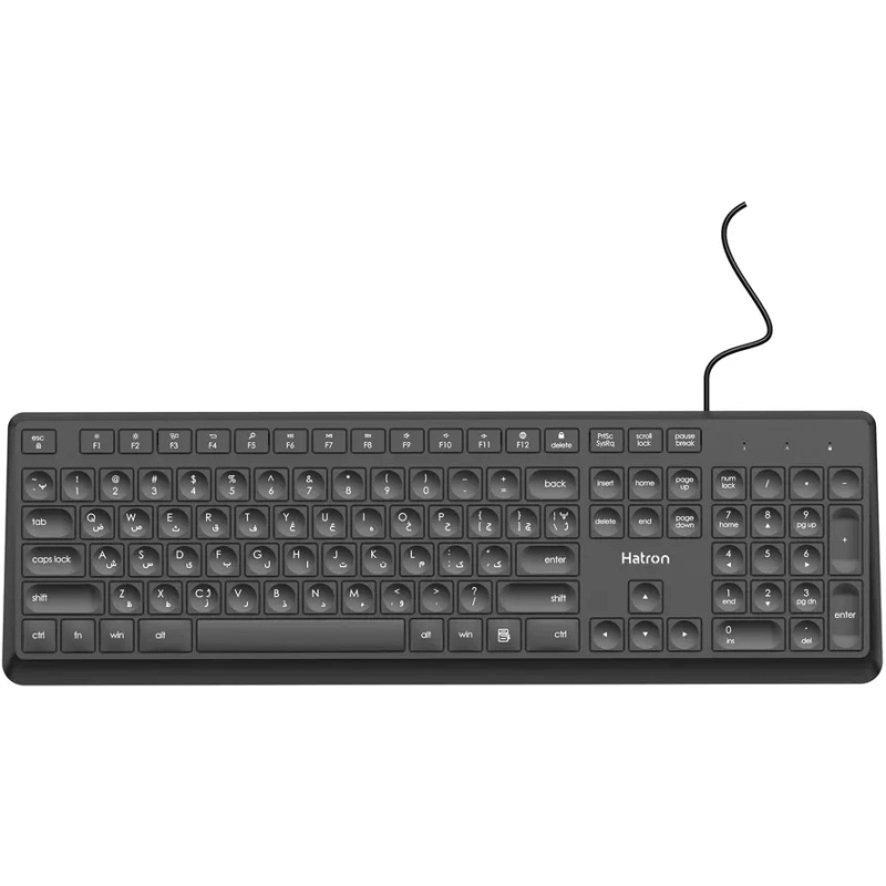 کیبورد هترون مدل HK190 ا HK190 USB Wired Keyboard کیبورد هترون مدل HK190 ا HK190 USB Wired Keyboard