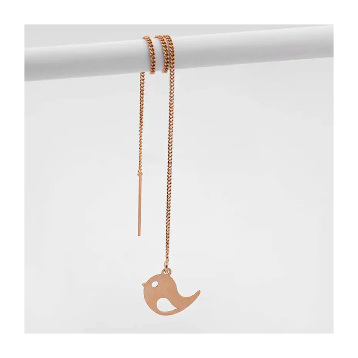 گوشواره طلا زنانه طرح گنجشک بال خالی قو طلایی کد E025388-0.80 گوشواره طلا زنانه طرح گنجشک بال خالی قو طلایی کد E025388-0.80