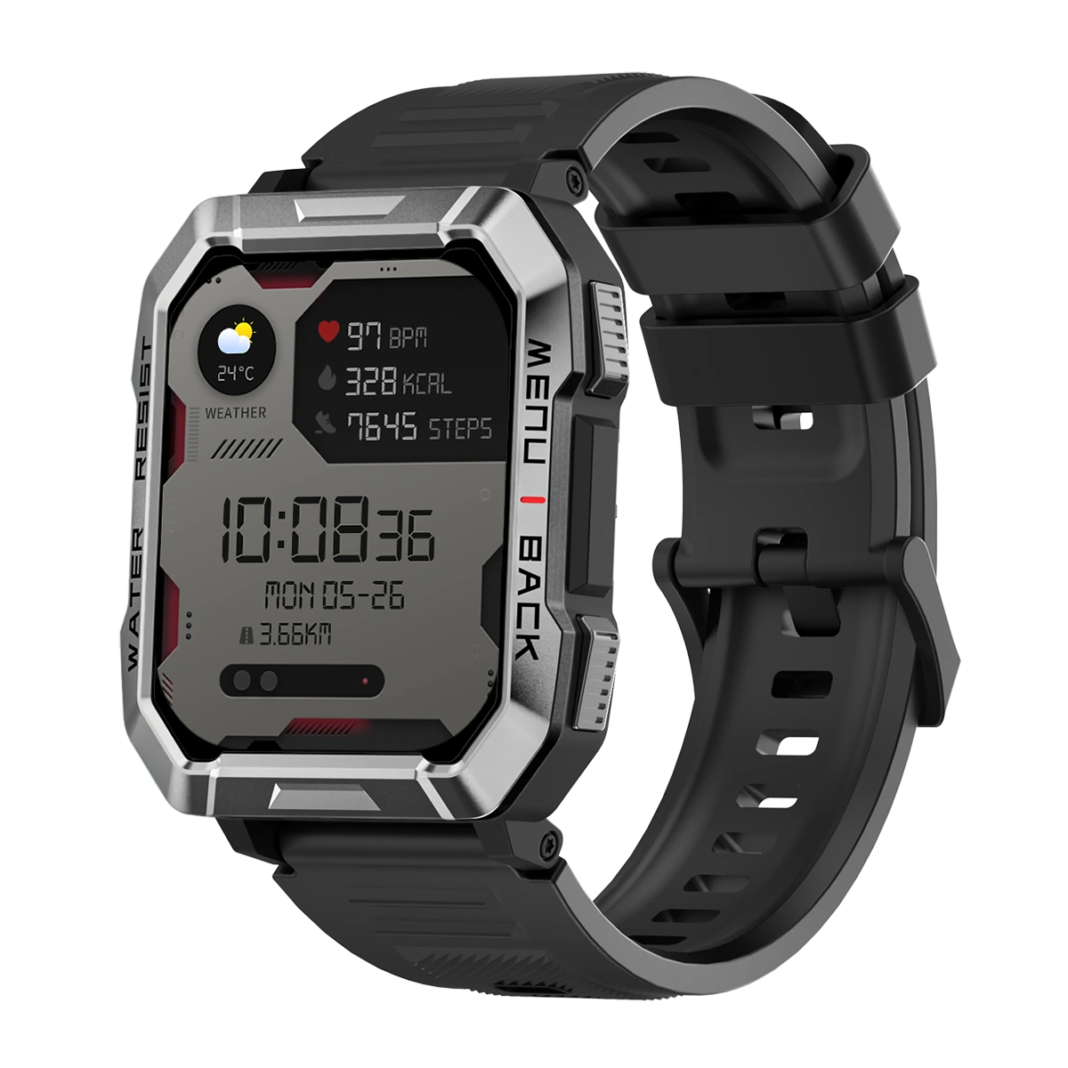 ساعت هوشمند بلک ویو مدل W60-بدنه مشکی بند مشکی ساعت هوشمند بلک ویو مدل W60-بدنه مشکی بند مشکی