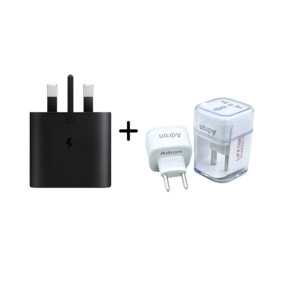 شارژر دیواری سامسونگ 25 وات مدل EP-TA800 به همراه تبدیل 3 به 2 آدرون مدل چراغدار  شارژر دیواری سامسونگ 25 وات مدل EP-TA800 به همراه تبدیل 3 به 2 آدرون مدل چراغدار