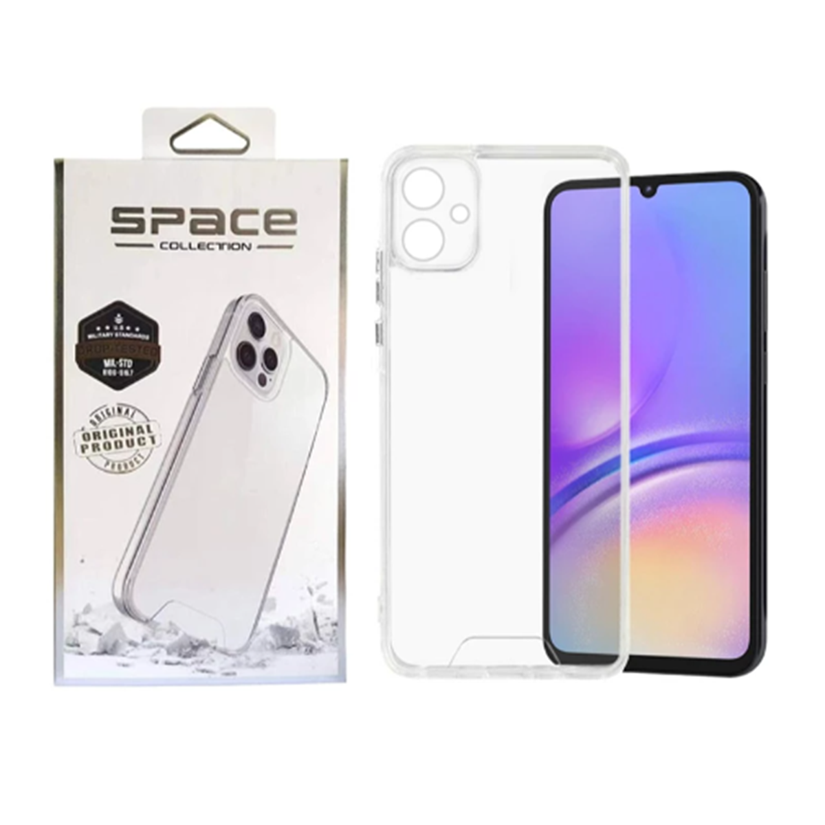 قاب گوشی سامسونگ Galaxy A06 مدل اسپیس ژله ای محافظ لنز دار-بی رنگ قاب گوشی سامسونگ Galaxy A06 مدل اسپیس ژله ای محافظ لنز دار-بی رنگ