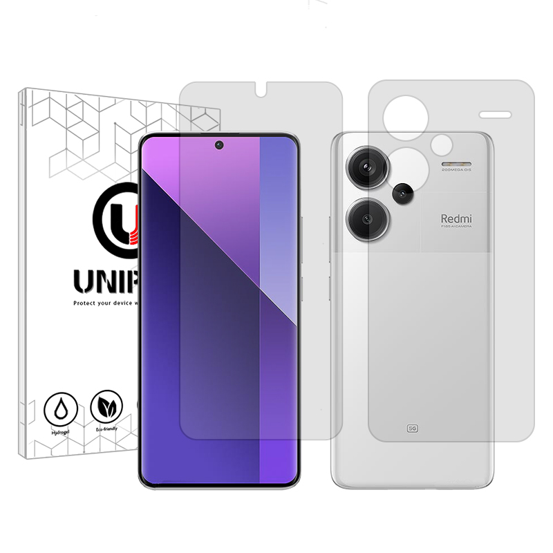 محافظ صفحه نمایش شفاف یونی پرو مدل 5 Star مناسب برای گوشی موبایل شیائومی Redmi Note 13 Pro Plus به همراه محافظ پشت گوشی محافظ صفحه نمایش شفاف یونی پرو مدل 5 Star مناسب برای گوشی موبایل شیائومی Redmi Note 13 Pro Plus به همراه محافظ پشت گوشی