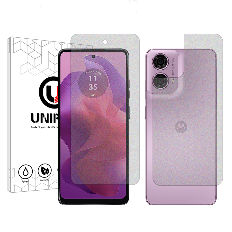 محافظ صفحه نمایش مات یونی پرو مدل Star 4 مناسب برای گوشی موبایل موتورولا Moto G24 به همراه محافظ پشت گوشی محافظ صفحه نمایش مات یونی پرو مدل Star 4 مناسب برای گوشی موبایل موتورولا Moto G24 به همراه محافظ پشت گوشی