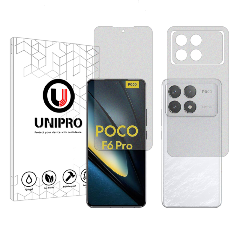 محافظ صفحه نمایش مات یونی پرو مدل 4 Star مناسب برای گوشی موبایل شیائومی Poco F6 Pro به همراه محافظ پشت گوشی محافظ صفحه نمایش مات یونی پرو مدل 4 Star مناسب برای گوشی موبایل شیائومی Poco F6 Pro به همراه محافظ پشت گوشی