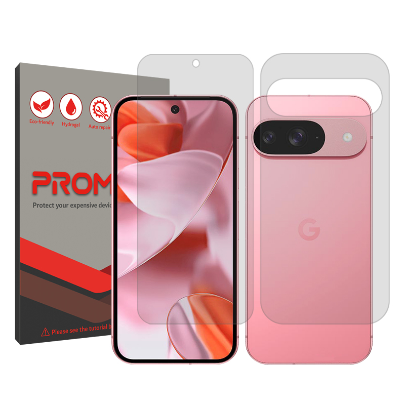 محافظ صفحه نمایش شفاف پرومیت مدل Resistant مناسب برای گوشی موبایل گوگل Pixel 9 به همراه محافظ پشت گوشی محافظ صفحه نمایش شفاف پرومیت مدل Resistant مناسب برای گوشی موبایل گوگل Pixel 9 به همراه محافظ پشت گوشی