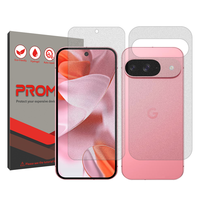 محافظ صفحه نمایش مات پرومیت مدل Resistant مناسب برای گوشی موبایل گوگل Pixel 9 به همراه محافظ پشت گوشی محافظ صفحه نمایش مات پرومیت مدل Resistant مناسب برای گوشی موبایل گوگل Pixel 9 به همراه محافظ پشت گوشی