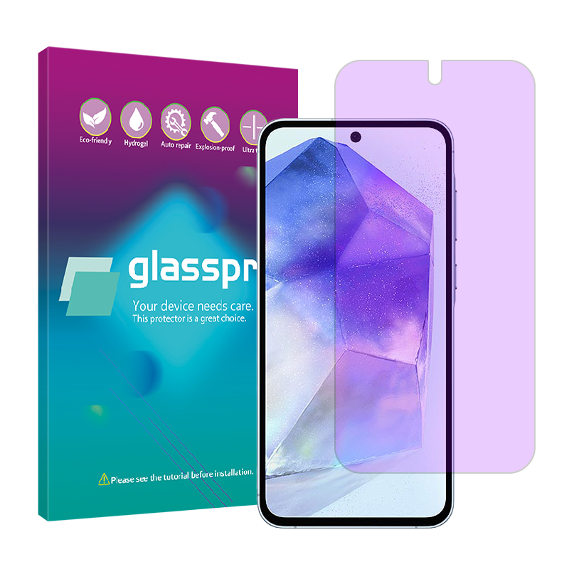 محافظ صفحه نمایش آنتی پرپل گلس پرو مدل Resistant مناسب برای گوشی موبایل سامسونگ Galaxy A55 محافظ صفحه نمایش آنتی پرپل گلس پرو مدل Resistant مناسب برای گوشی موبایل سامسونگ Galaxy A55