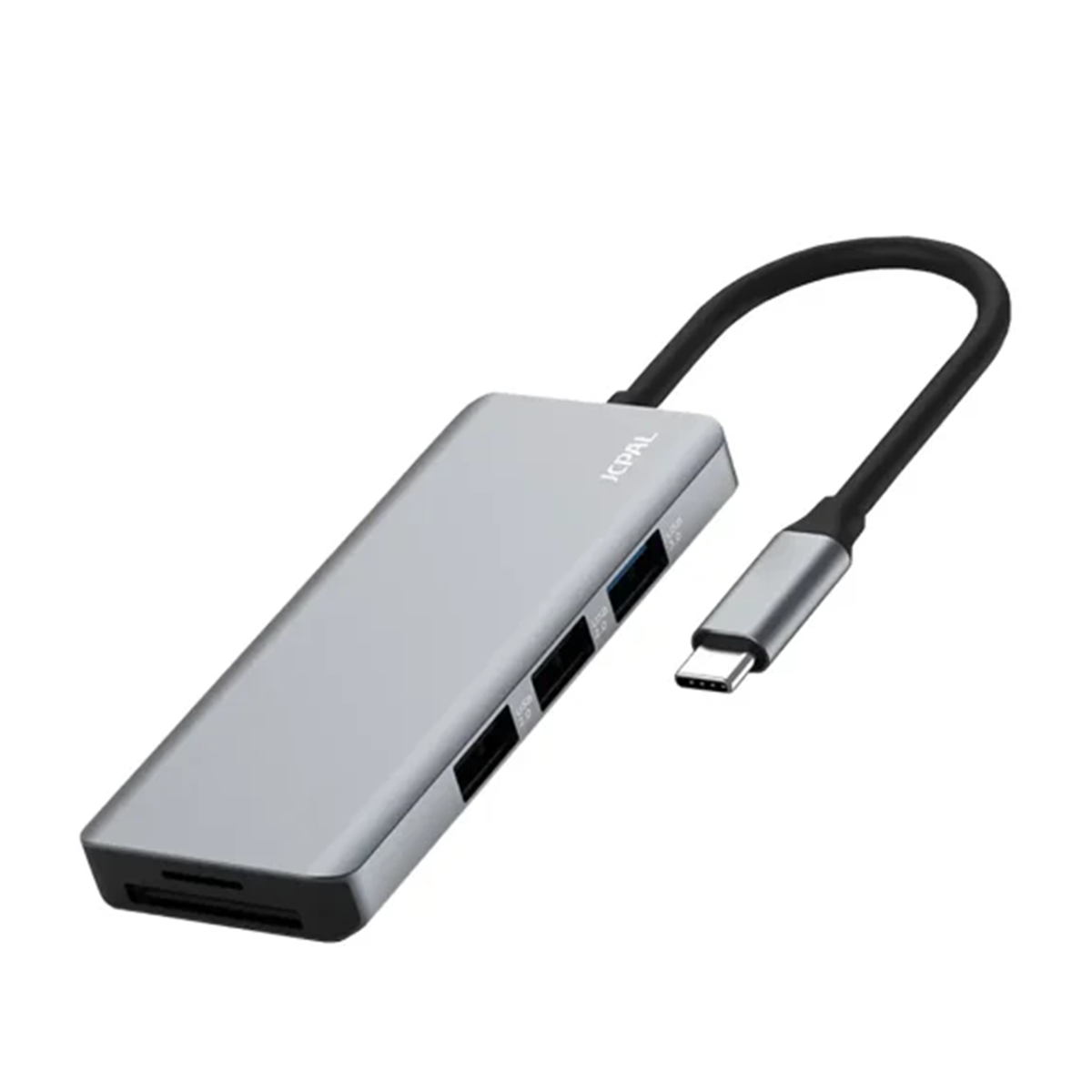 هاب جی سی پال 7 پورت مدل JCP6300 USB-C-خاکستری هاب جی سی پال 7 پورت مدل JCP6300 USB-C-خاکستری