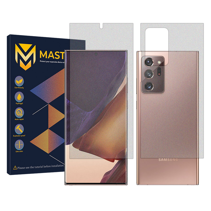 محافظ صفحه نمایش مات مستر مدل Resistant مناسب برای گوشی موبایل سامسونگ Galaxy Note20 Ultra به همراه محافظ پشت گوشی محافظ صفحه نمایش مات مستر مدل Resistant مناسب برای گوشی موبایل سامسونگ Galaxy Note20 Ultra به همراه محافظ پشت گوشی