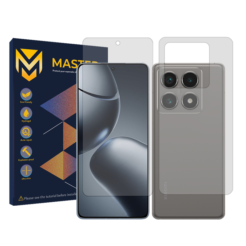 محافظ صفحه نمایش شفاف مستر مدل Resistant مناسب برای گوشی موبایل شیائومی 14T Pro به همراه محافظ پشت گوشی محافظ صفحه نمایش شفاف مستر مدل Resistant مناسب برای گوشی موبایل شیائومی 14T Pro به همراه محافظ پشت گوشی