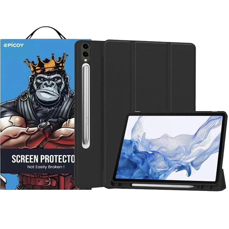 کیف کلاسوری اپیکوی تبلت سامسونگ Galaxy Tab S10 Ultra -S9 Ultra -S8 Ultra مدل Smart-سبز کیف کلاسوری اپیکوی تبلت سامسونگ Galaxy Tab S10 Ultra -S9 Ultra -S8 Ultra مدل Smart-سبز