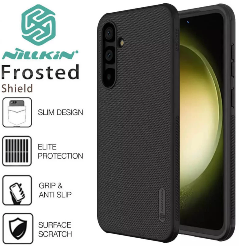 کاور گوشی موبایل سامسونگ Galaxy A15 نیلکین مدل super frosted shield-مشکی مات کاور گوشی موبایل سامسونگ Galaxy A15 نیلکین مدل super frosted shield-مشکی مات