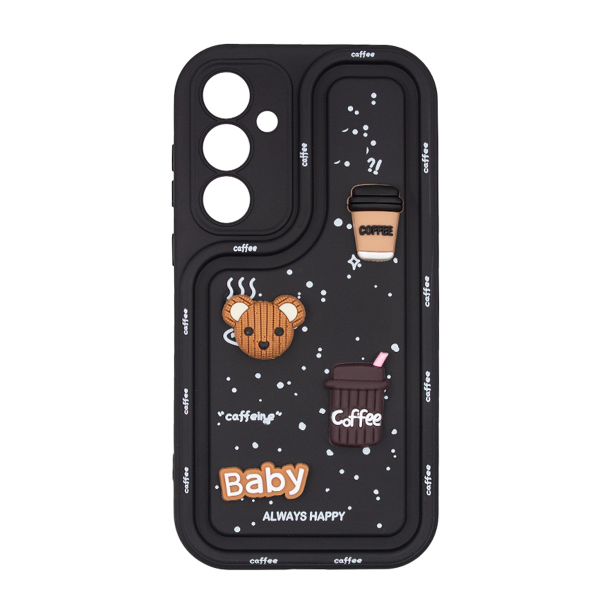 کاور گوشی سامسونگ Galaxy A15 مدل سولید کافی Always Happy -مشکی کاور گوشی سامسونگ Galaxy A15 مدل سولید کافی Always Happy -مشکی