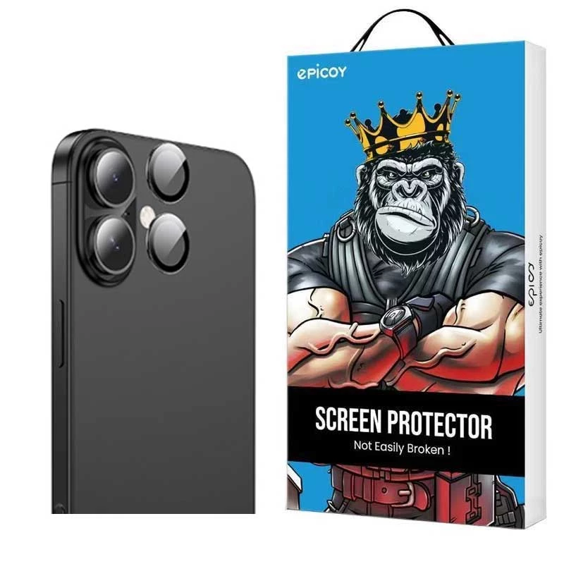 محافظ لنز دوربین گوشی اپل iPhone 16 - 16 Plus اپیکوی مدل HD-ColorLenz-طلایی