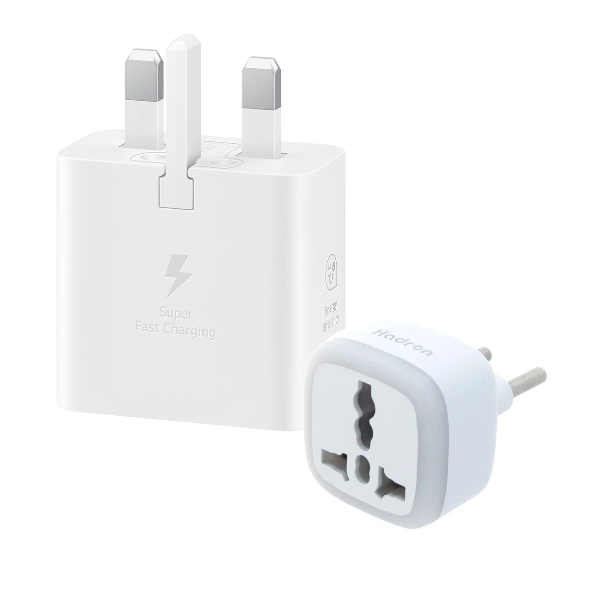 شارژر دیواری سامسونگ 25 وات مدل EP-T2510NBEGAE به همراه تبدیل 3 به 2 هادرون A10-1 شارژر دیواری سامسونگ 25 وات مدل EP-T2510NBEGAE به همراه تبدیل 3 به 2 هادرون A10-1