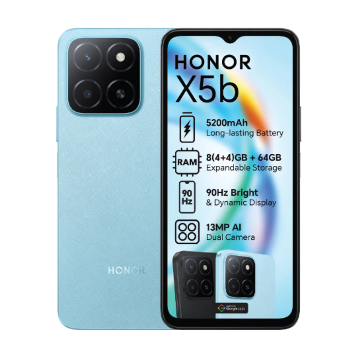 گوشی موبایل آنر مدل X5b 4G ظرفیت 64 گیگابایت رم 4 گیگابایت-آبی