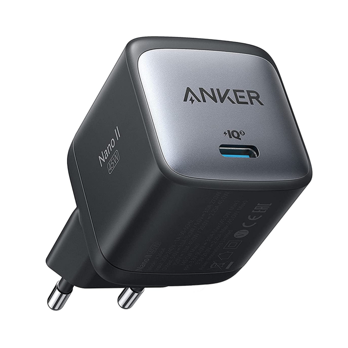 شارژر دیواری انکر 45 وات مدل A2664 713 Nano II دو پین شارژر دیواری انکر 45 وات مدل A2664 713 Nano II دو پین