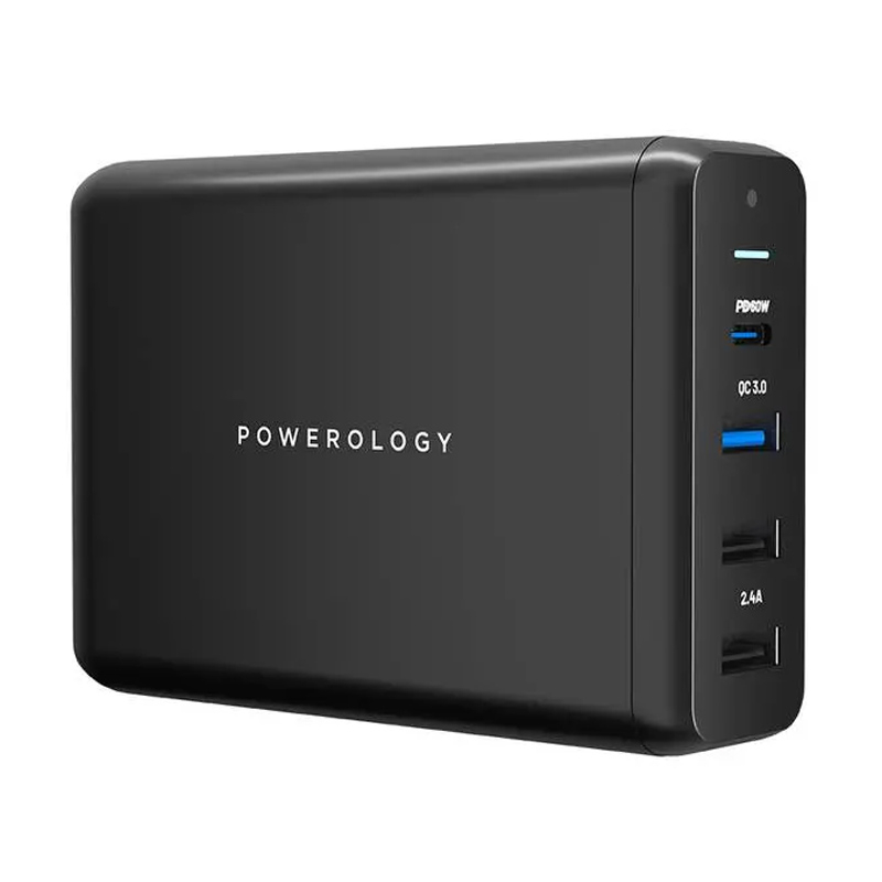 شارژر رومیزی 75 وات پاورولوجی مدل PWCUQC001 شارژر رومیزی 75 وات پاورولوجی مدل PWCUQC001