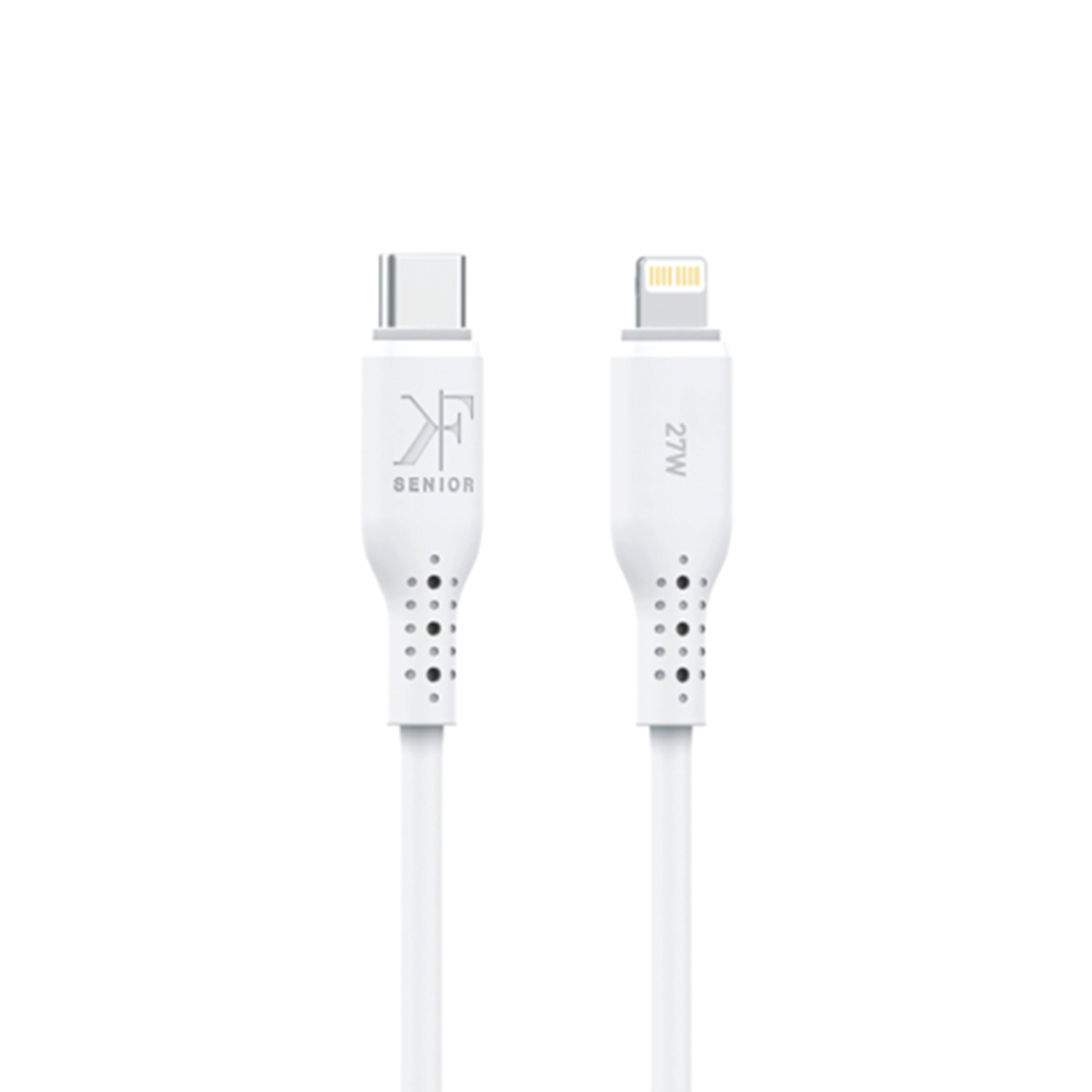 کابل تایپ سی به لایتنینگ کی اف سنیور مدل S17 Mini طول 0.3 متر-سفید کابل تایپ سی به لایتنینگ کی اف سنیور مدل S17 Mini طول 0.3 متر-سفید