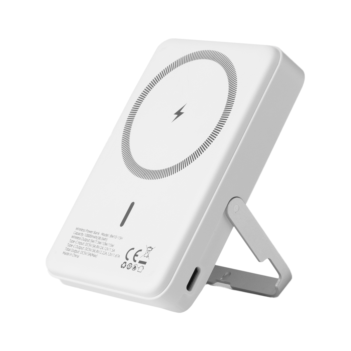 پاوربانک بی سیم بنتیک مدل BW10-15H ظرفیت 10000 میلی آمپر ساعت-سفید پاوربانک بی سیم بنتیک مدل BW10-15H ظرفیت 10000 میلی آمپر ساعت-سفید