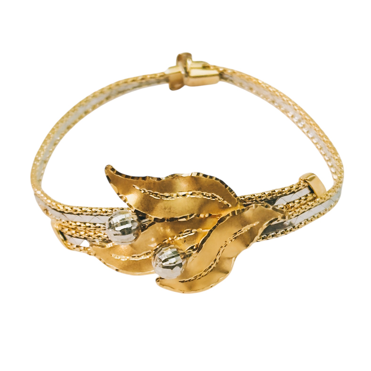 دستبند طلا زنانه طرح گل طلا دستبند طلا زنانه طرح گل طلا