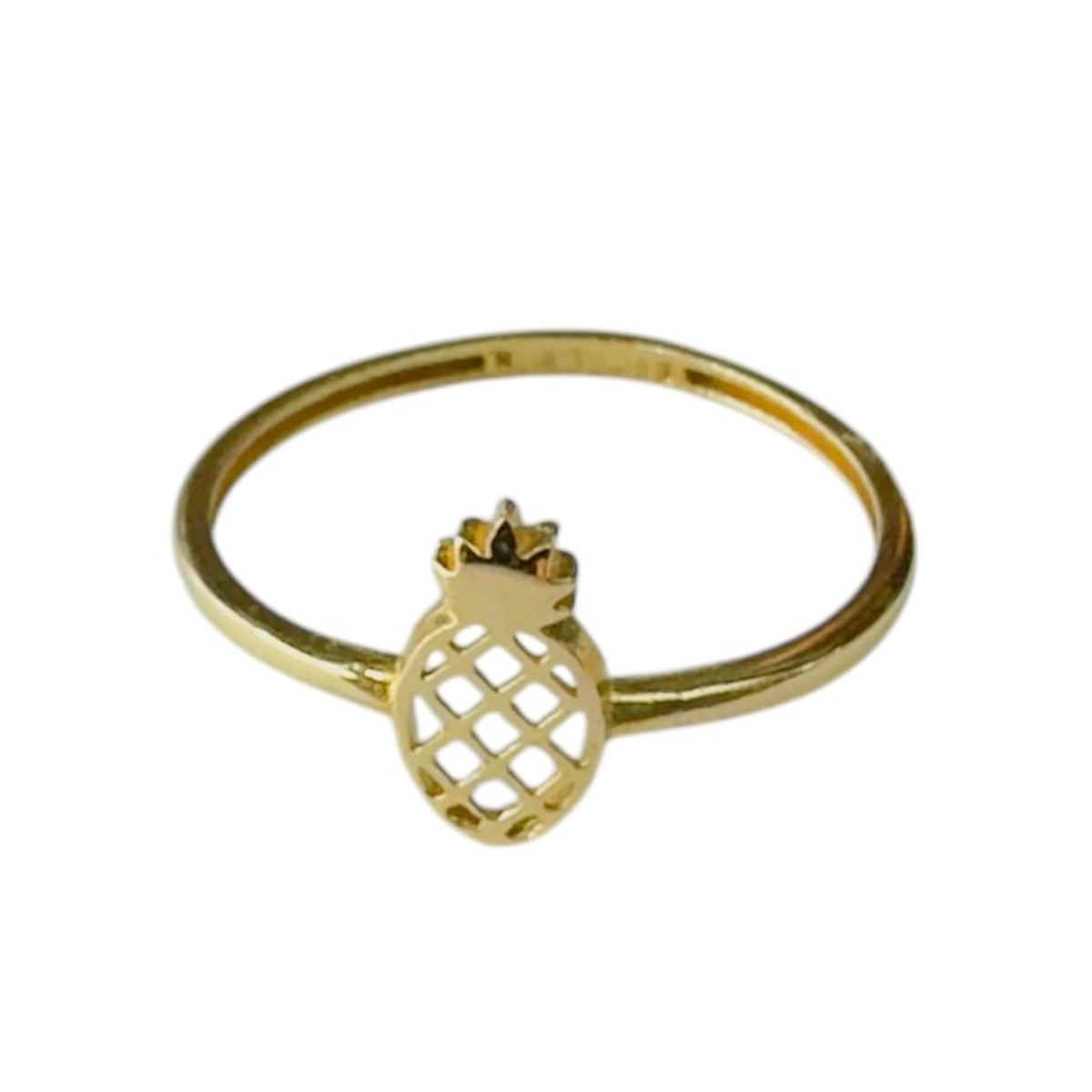 انگشتر طلا 18 عیار زنانه مدل آناناس سایز 43 انگشتر طلا 18 عیار زنانه مدل آناناس سایز 43