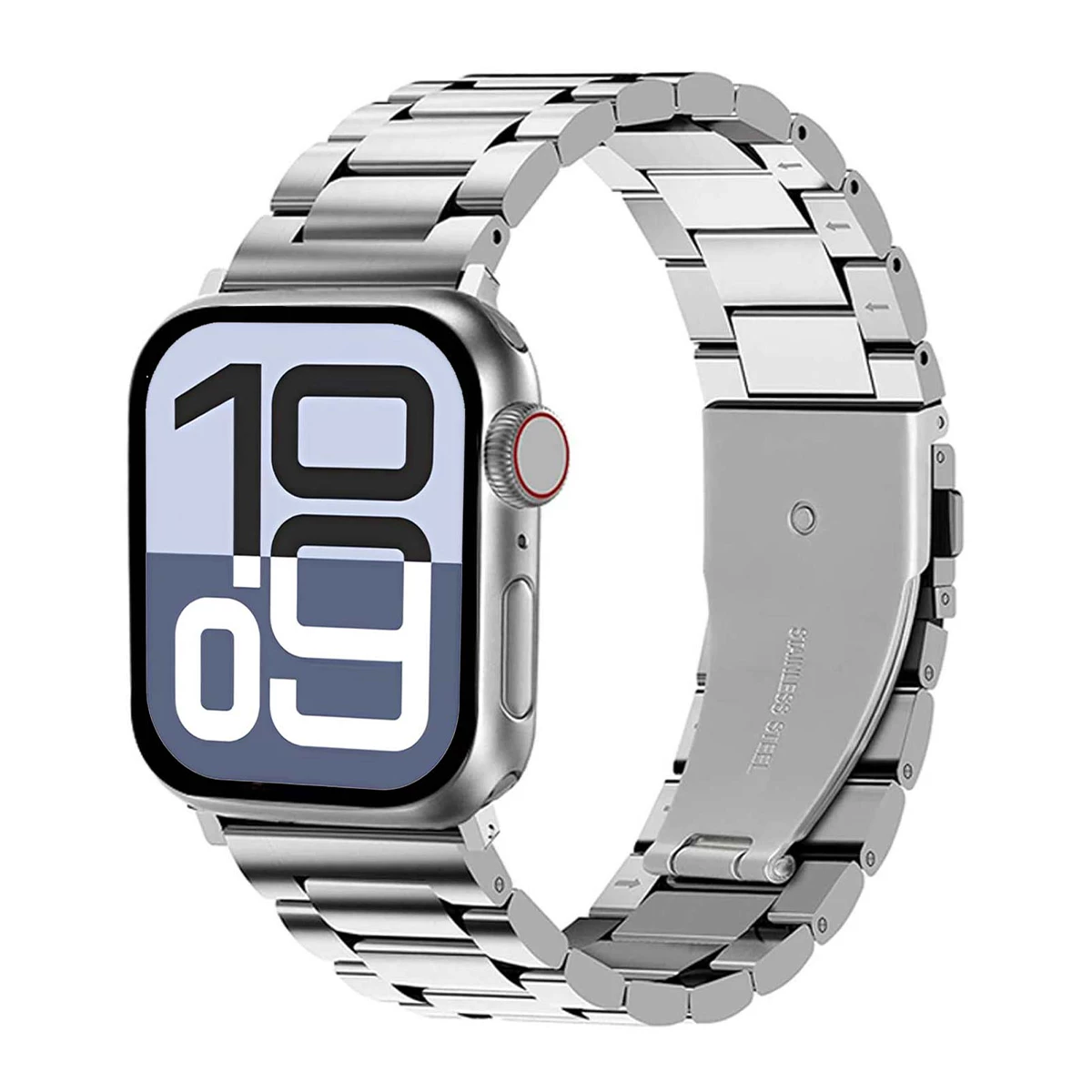 ساعت هوشمند ورنا مدل W46 Max به همراه 7 بند-بدنه مشکی بند مشکی