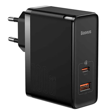 شارژر دیواری باسئوس مدل GaN5 Pro 100W توان 100 وات شارژر دیواری باسئوس مدل GaN5 Pro 100W توان 100 وات