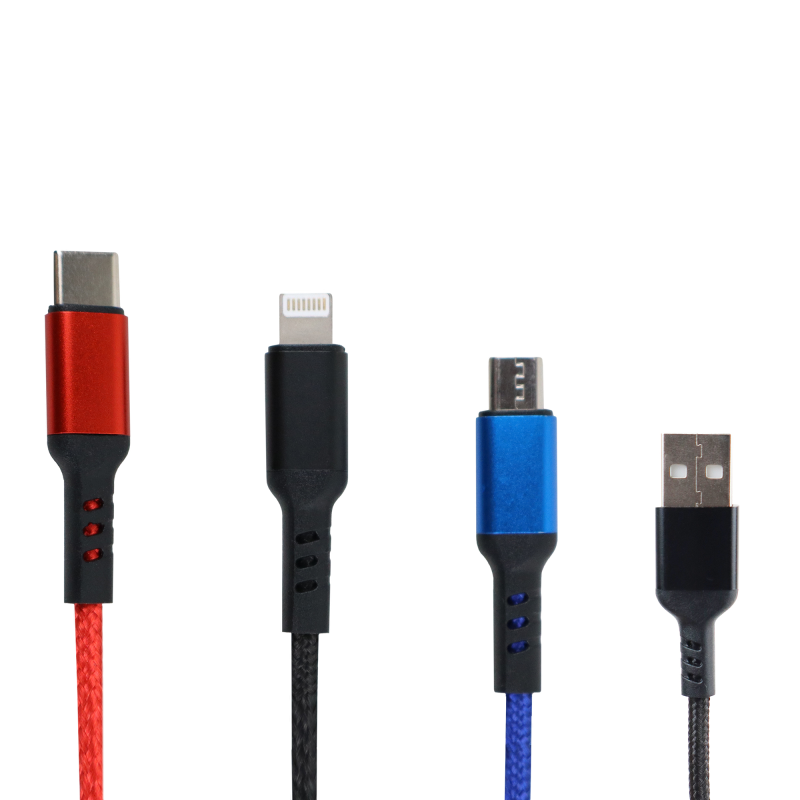 کابل تبدیل USB به لایتنینگ/USB-C/microUSB اووس مدل SY05 کابل تبدیل USB به لایتنینگ/USB-C/microUSB اووس مدل SY05