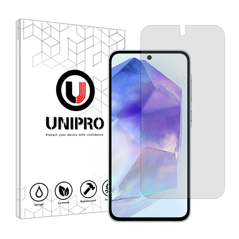 محافظ صفحه نمایش شفاف یونی پرو مدل Explosion Proof مناسب برای گوشی موبایل سامسونگ Galaxy A55 محافظ صفحه نمایش شفاف یونی پرو مدل Explosion Proof مناسب برای گوشی موبایل سامسونگ Galaxy A55