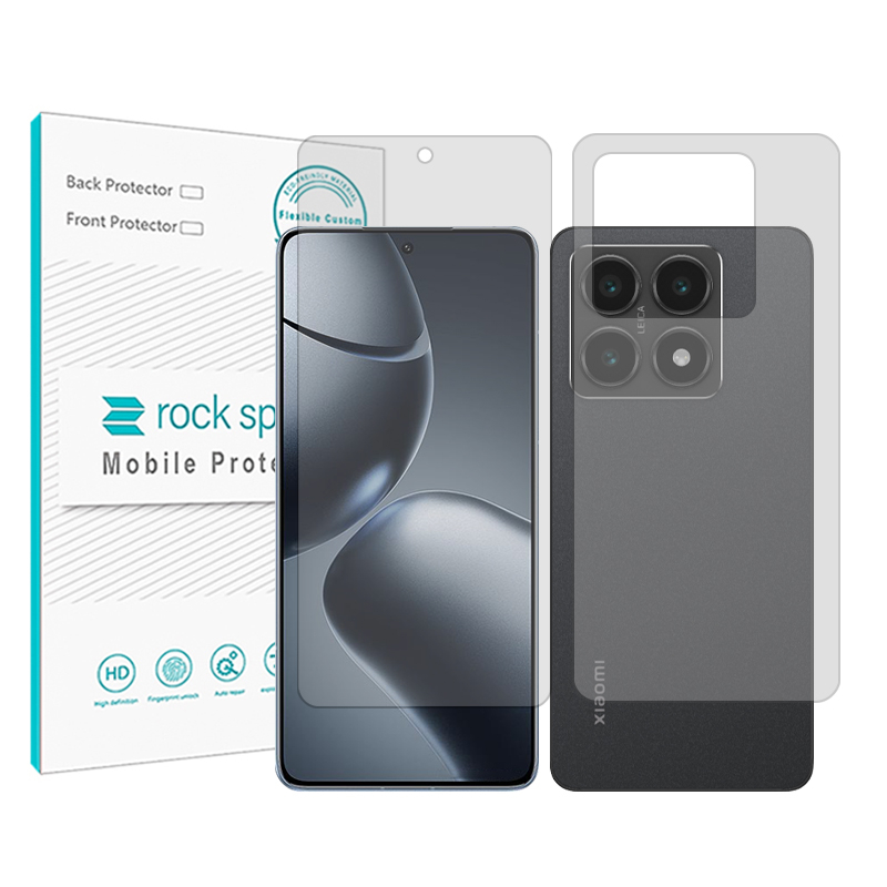 محافظ صفحه نمایش شفاف راک اسپیس مدل Resistant مناسب برای گوشی موبایل شیائومی 14T به همراه محافظ پشت گوشی   محافظ صفحه نمایش شفاف راک اسپیس مدل Resistant مناسب برای گوشی موبایل شیائومی 14T به همراه محافظ پشت گوشی